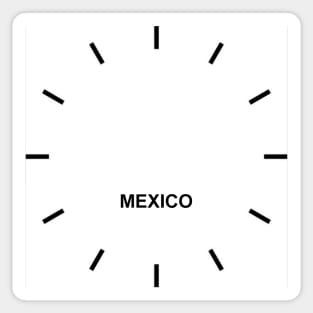 MEXICO Time Zone Wall clock Sticker